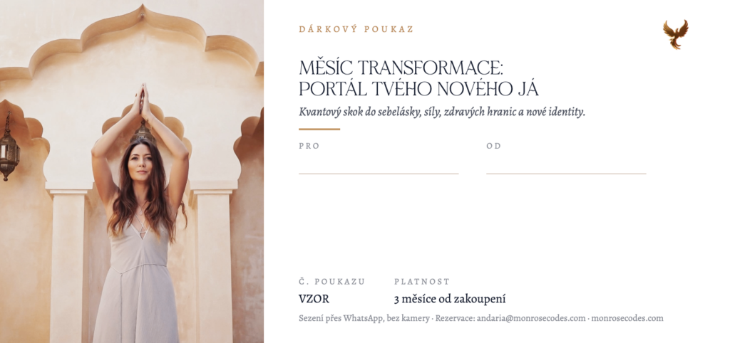poukaz mesic transformace