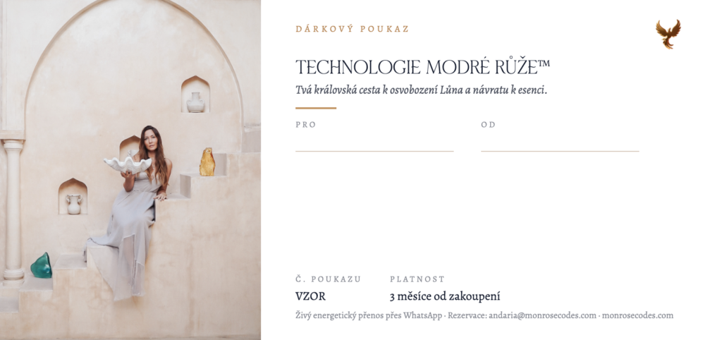 poukaz technologie modre ruze