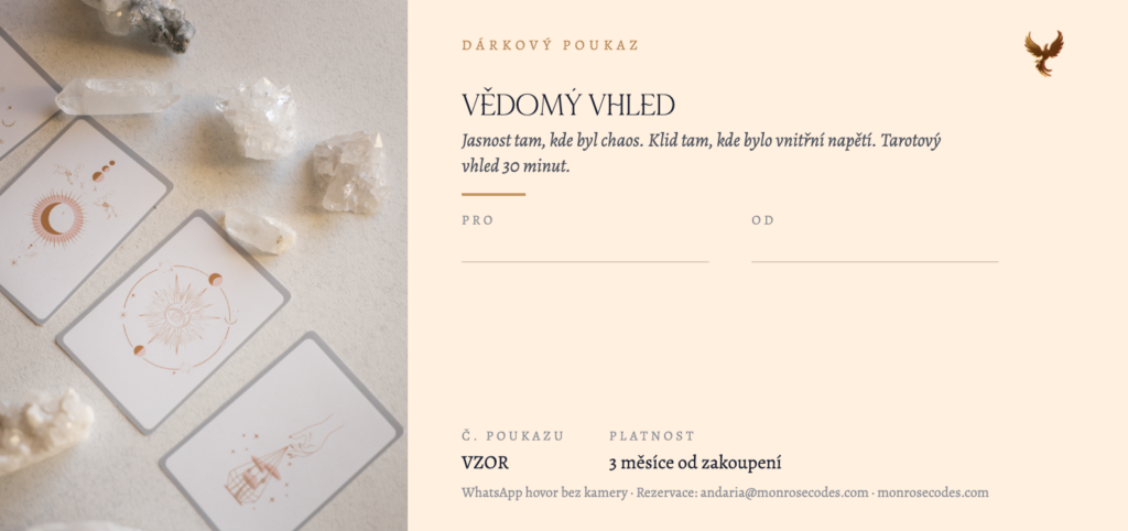 poukaz vedomy vhled